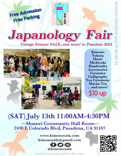 Sat. 07/13/2024 Japanology Fair in Pasadena