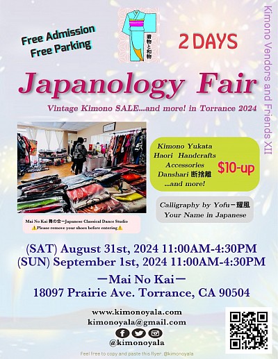 Sat. & Sun. 08/31-09/01 Japanology Fair in Torrance