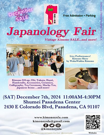 Japanology Fair in Pasadena Sat. 12/07/2024